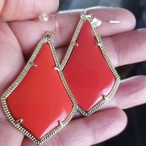 Kendra Scott Alexandra earrings in red/orange